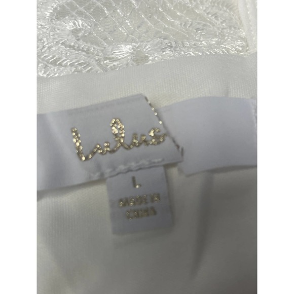 LULU'S SZ L Romantic Ways White Lace Button Back Bridal Maxi Dress NEW B131 - Picture 10 of 11